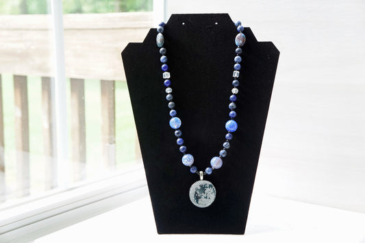 Blue Moon Necklace | Agate | Sodalite