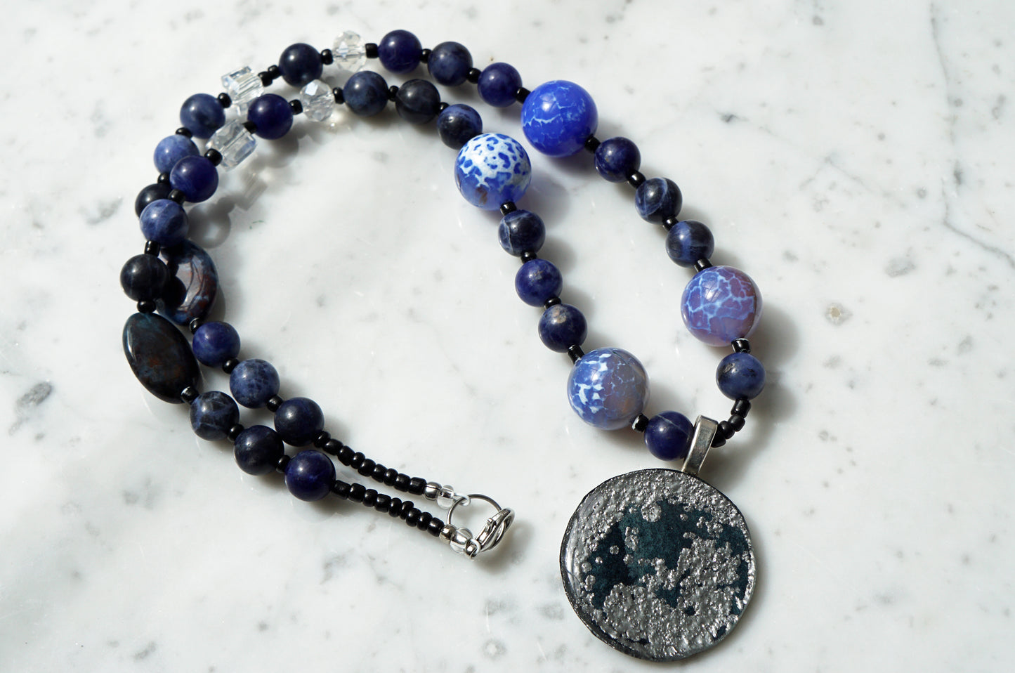 Blue Moon Necklace | Agate | Sodalite