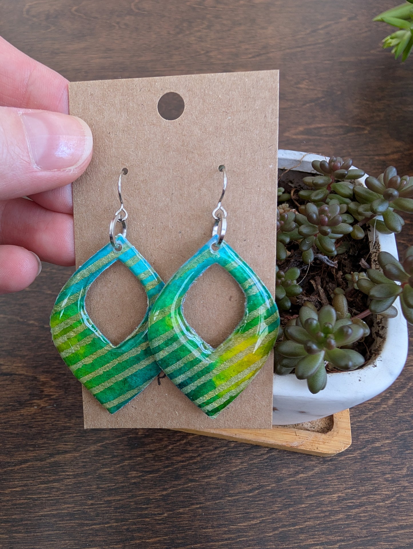 'Striped with Gold' Earring Collection