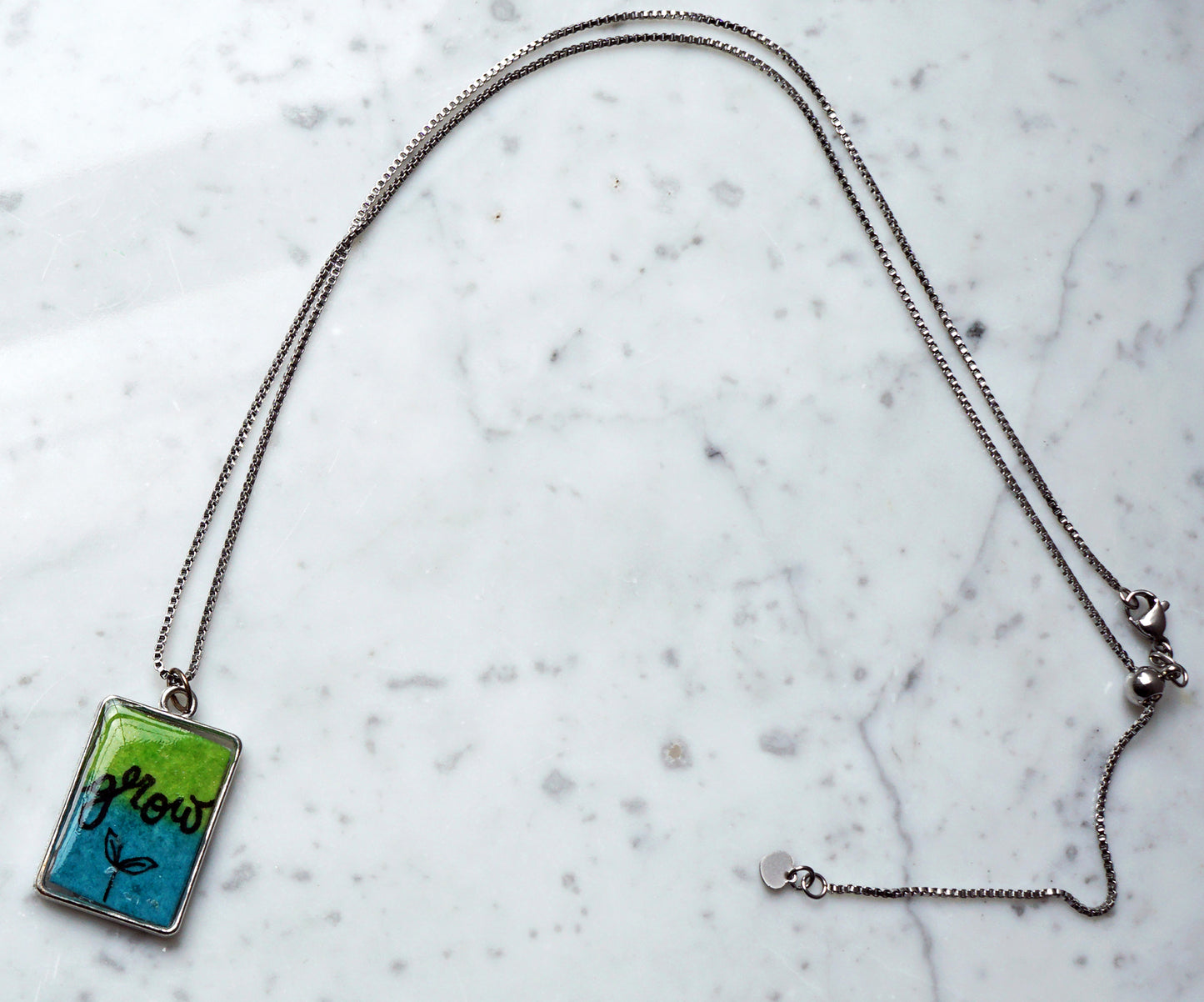 Grow Necklace | Handpainted | Stainless Steel