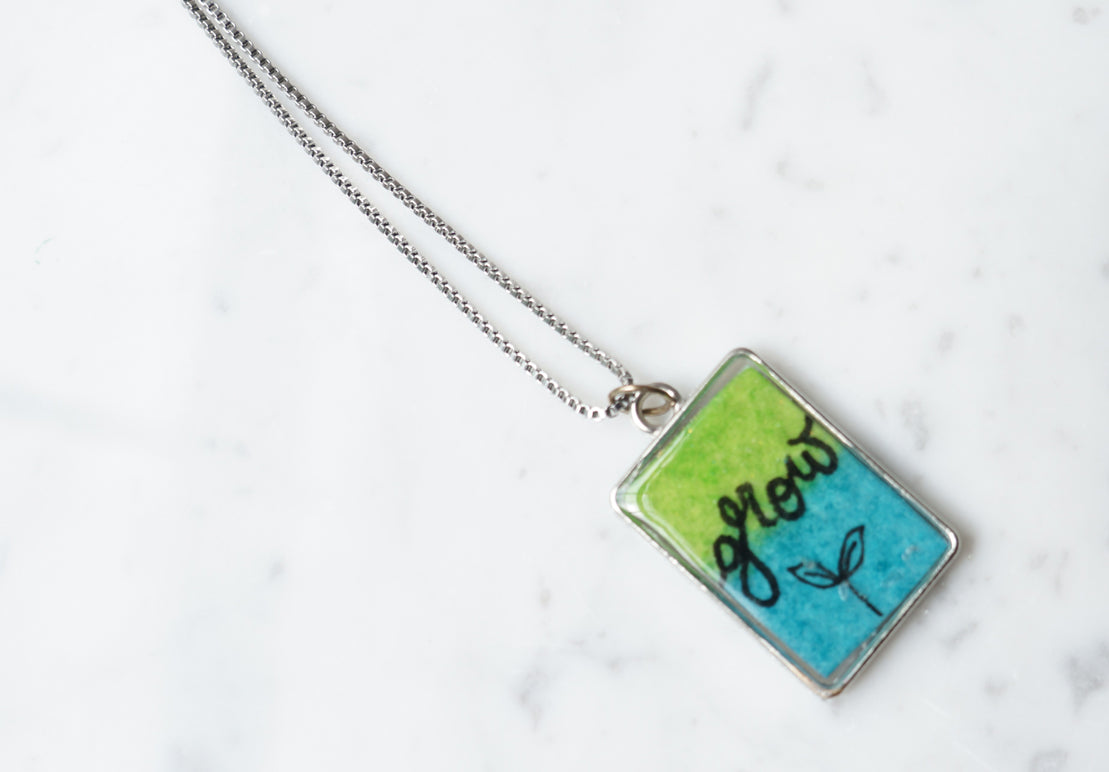 Grow Necklace | Handpainted | Stainless Steel