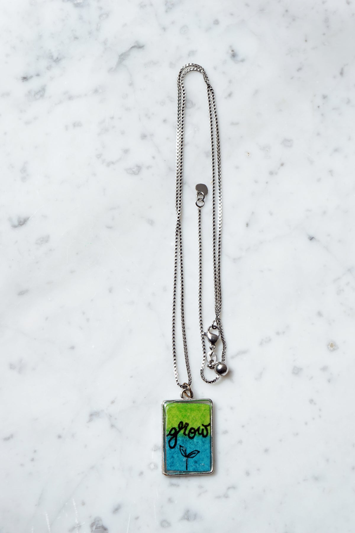 Grow Necklace | Handpainted | Stainless Steel