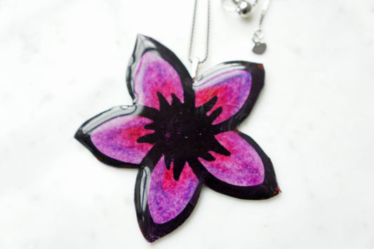 Plumeria Necklace | Stainless Steel Adjustable Chain
