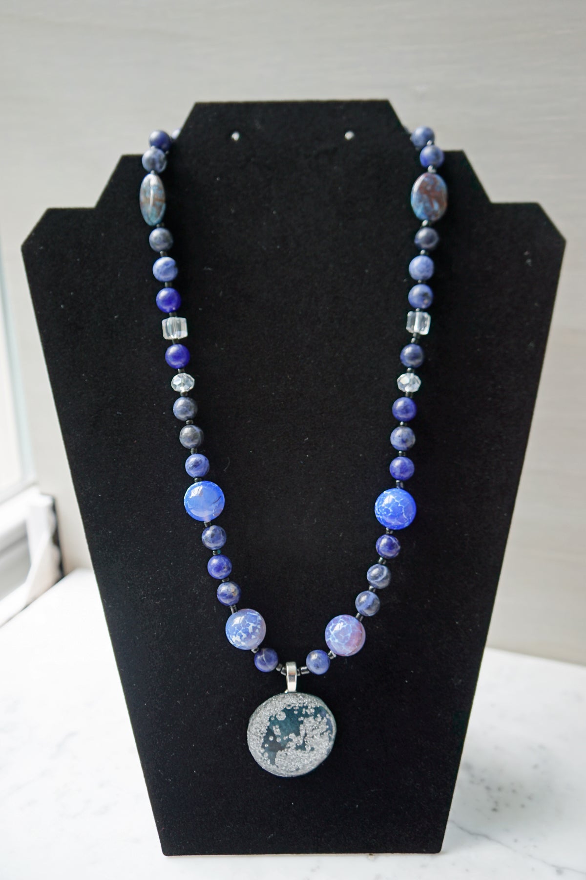 Blue Moon Necklace | Agate | Sodalite