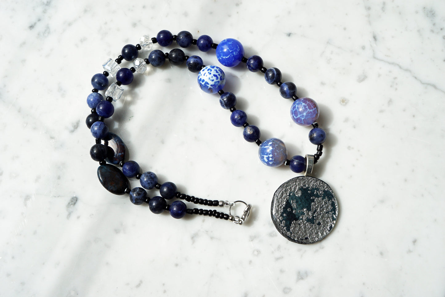 Blue Moon Necklace | Agate | Sodalite