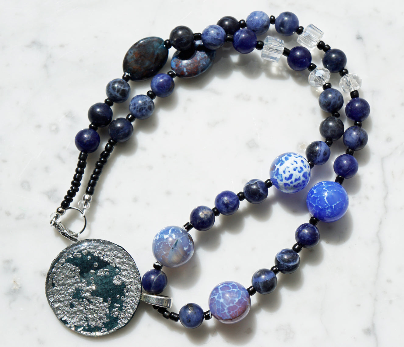 Blue Moon Necklace | Agate | Sodalite
