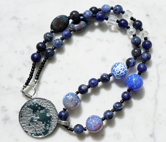 Blue Moon Necklace | Agate | Sodalite