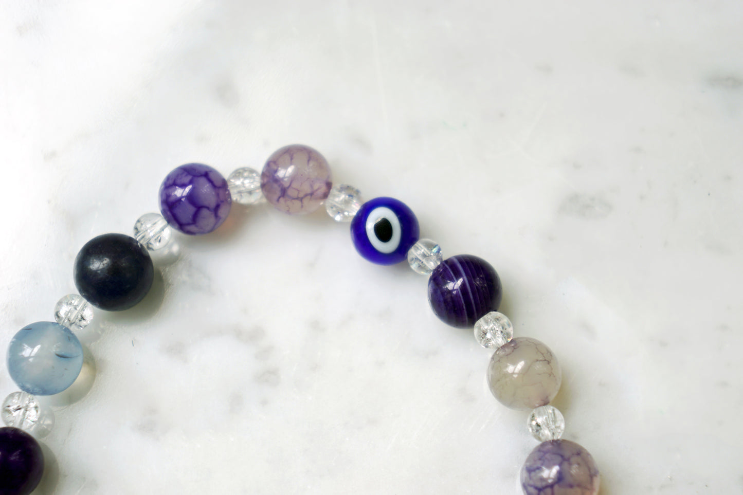 Lunar Eye Bracelet | Crescent Moon | Evil Eye Protection