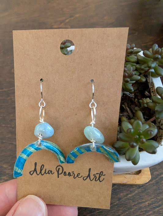 'Striped with Gold' Earring Collection