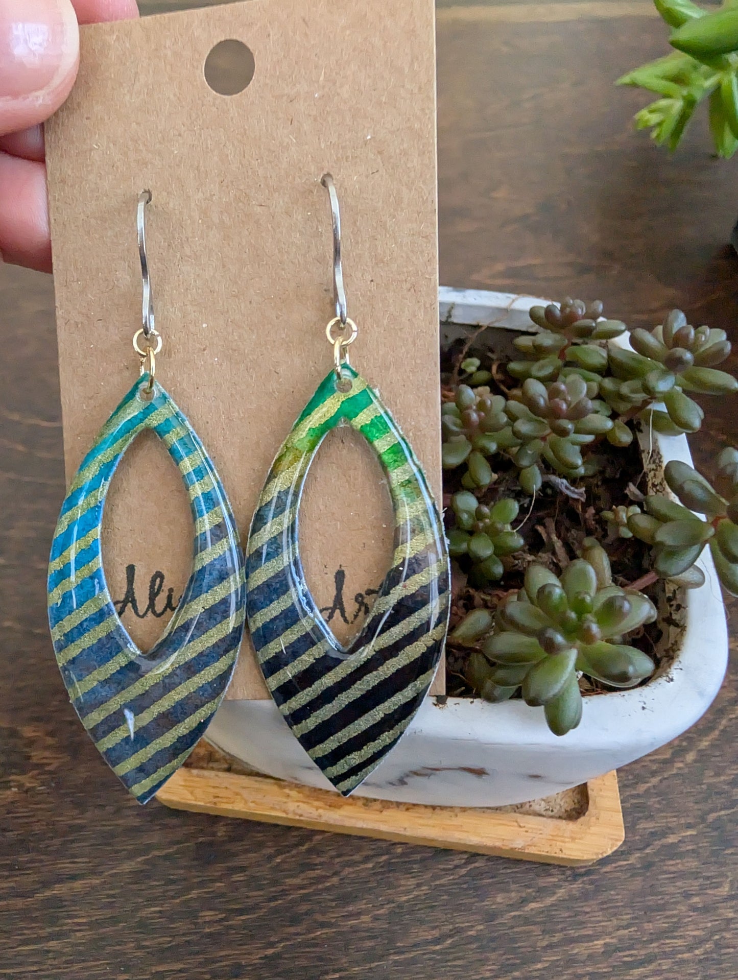 'Striped with Gold' Earring Collection