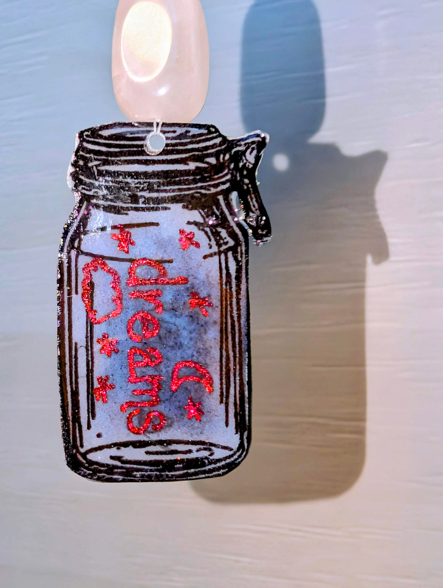 'Dreams' Beaded Suncatcher - Rose Quartz
