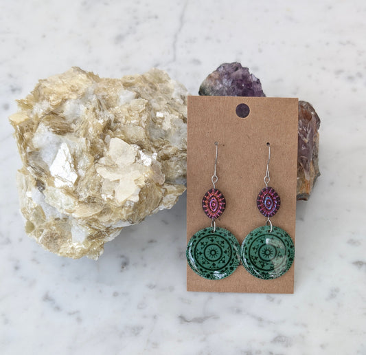 Green Mandala with Hamsa Hand