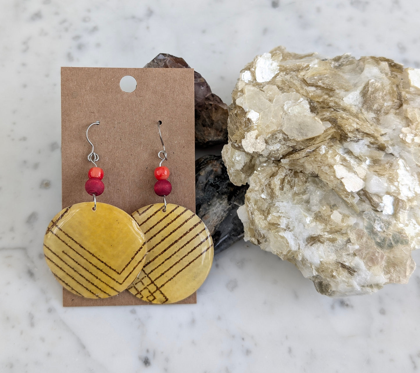Art Deco Sunrise Circular Dangles